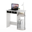 Pemberly Row Laptop/Notebook/Computer Desk/Table in White Oak/Chrome