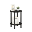 Pemberly Row Turn-N-Tube 2-Tier Round Wood End Table in Espresso