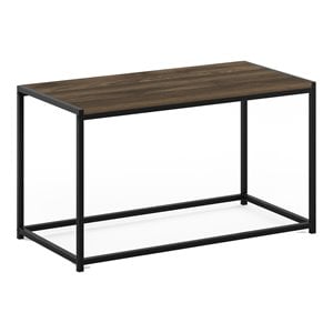 Pemberly Row Engineered Wood Living Coffee Table in Columbia Walnut