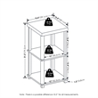 Pemberly Row Turn-N-Tube 3-Tier End Table in Side Table in Espresso/Black