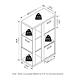 Pemberly Row 3-Tier Bookshelf Storage Organizer with Bins in White