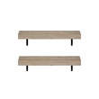 Pemberly Row 22-Inch Wall Mounted Floating Display Shelves in Natural Set of 2