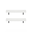 Pemberly Row 22-Inch Wall Mounted Floating Display Shelves in White Set of 2