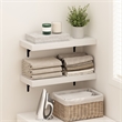 Pemberly Row 22-Inch Wall Mounted Floating Display Shelves in White Set of 2