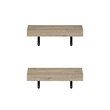Pemberly Row 15-Inch Wall Mounted Floating Display Shelves in Natural Set of 2