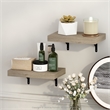 Pemberly Row 15-Inch Wall Mounted Floating Display Shelves in Natural Set of 2