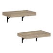 Pemberly Row 15-Inch Wall Mounted Floating Display Shelves in Natural Set of 2