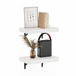 Pemberly Row 15-Inch Wall Mounted Floating Display Shelves in White Set of 2