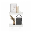 Pemberly Row 15-Inch Wall Mounted Floating Display Shelves in White Set of 2