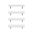 Pemberly Row 22-Inch Wall Mounted Floating Display Shelves in White Set of 4