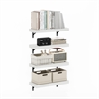 Pemberly Row 22-Inch Wall Mounted Floating Display Shelves in White Set of 4