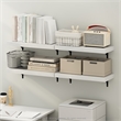 Pemberly Row 22-Inch Wall Mounted Floating Display Shelves in White Set of 4