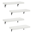 Pemberly Row 22-Inch Wall Mounted Floating Display Shelves in White Set of 4