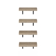 Pemberly Row 15-Inch Wall Mounted Floating Display Shelves in Natural Set of 4
