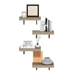 Pemberly Row 15-Inch Wall Mounted Floating Display Shelves in Natural Set of 4