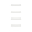 Pemberly Row 15-Inch Wall Mounted Floating Display Shelves in White Set of 4