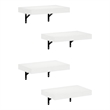 Pemberly Row 15-Inch Wall Mounted Floating Display Shelves in White Set of 4