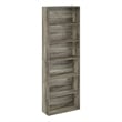 Pemberly Row Free Standing 6-Tier Open Storage Bookcase French Oak