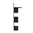 Pemberly Row Engineered Wood 5-Tier Wall Floating Corner Shelf in Espresso