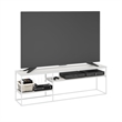 Pemberly Row Modern TV Stand for TV up to 78-inch Solid White