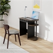 Pemberly Row Wood Laptop/Notebook/Computer Desk in Walnut/Black