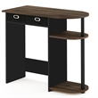 Pemberly Row Wood Laptop/Notebook/Computer Desk in Walnut/Black