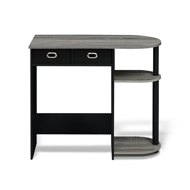 Pemberly Row Wood Laptop/Notebook/Computer Desk in Oak Gray/Black