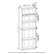Pemberly Row Contemporary 5-Tier Shelf Bookcase in White Finish
