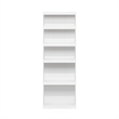Pemberly Row Contemporary 5-Tier Shelf Bookcase in White Finish