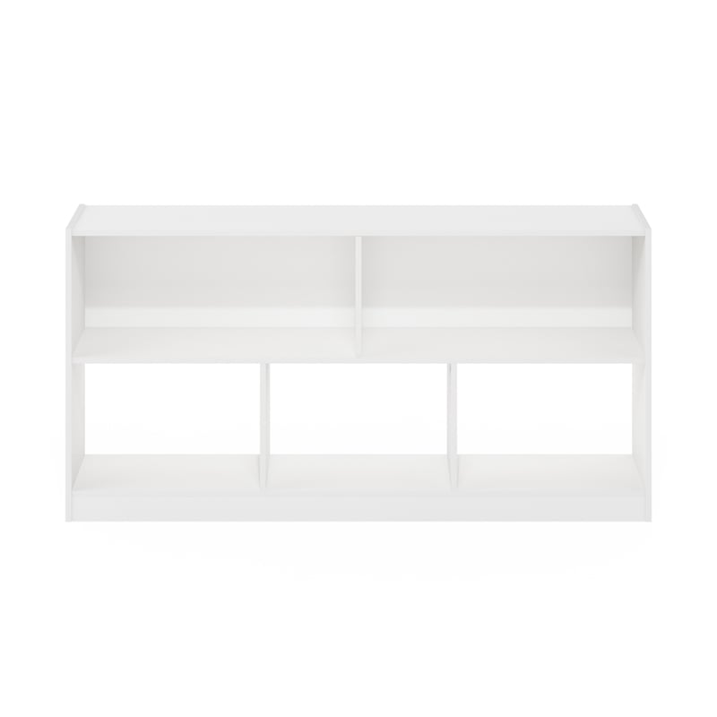Pemberly Row 5-Cube 2-Tier Bookshelf Organizer 47 Width in White