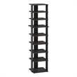 Pemberly Row 9-Tier Vertical Free Standing Shoe Tower in Shoe Rack Espresso