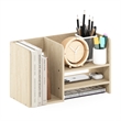 Pemberly Row Wood Desktop Book and Home Office Supplies Storage in Bauhaus Oak