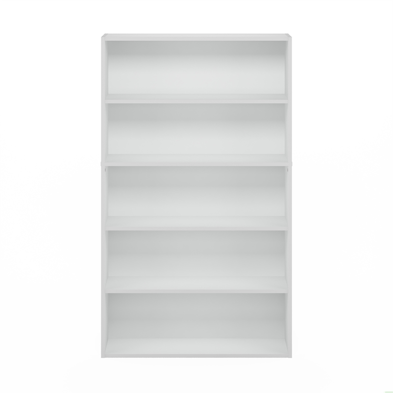 Pemberly Row 5-Tier Open Shelf Bookcase in Bookshelf in 31.5-inch Wide in White