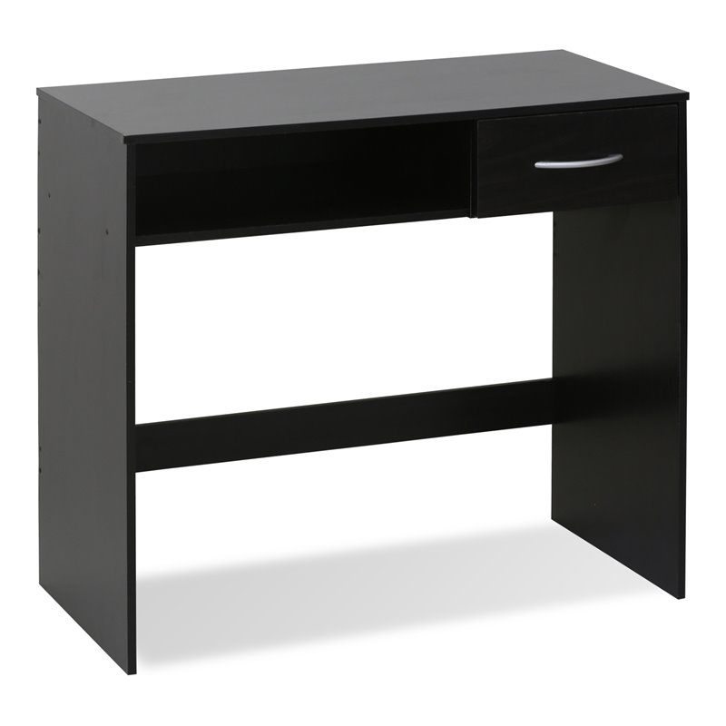 Pemberly Row Engineered Wood Computer/Study Desk with Drawer in Espresso