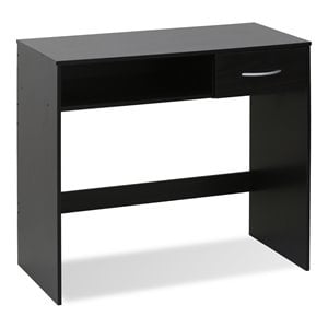 Pemberly Row Engineered Wood Computer/Study Desk with Drawer in Espresso