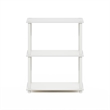Pemberly Row Turn-N-Tube 3-Tier Compact Multipurpose Shelf Display Rack - White