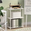 Pemberly Row Turn-N-Tube 3-Tier Compact Multipurpose Shelf Display Rack - White