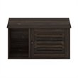 Pemberly Row Farmhouse Hidden Cat Litter Box with Divider in Ebony