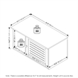 Pemberly Row Farmhouse Hidden Cat Litter Box with Divider in Ebony