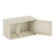 Pemberly Row Farmhouse Hidden Cat Litter Box with Divider in White Wash