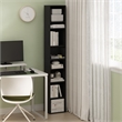 Pemberly Row Contemporary 8-Tier Open Shelf Bookcase in Blackwood