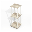 Pemberly Row Contemporary End Table in Set of Two in Light Oak/White