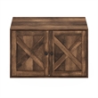 Pemberly Row Farmhouse Cat Litter Box Enclosure in Rustic Brown