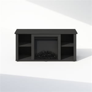 Pemberley Row Composite Wood Americano Electric Fireplace TV Stand Rectangular Adjustable Shelves for TVs Up to 55&quot Unassembled