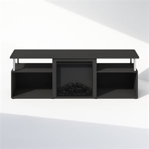Pemberly Row Open Storage No Heat Decorative Americano/Stainless Steel