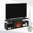 Pemberly Row Open Storage No Heat Decorative Americano/Stainless Steel