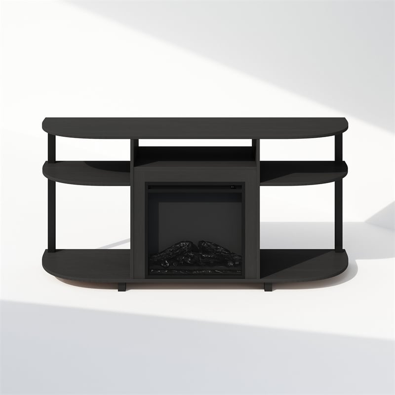 Pemberly Row No Heat Decorative Electric Fireplace TV Stand in Americano