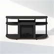 Pemberly Row No Heat Decorative Electric Fireplace TV Stand in Americano