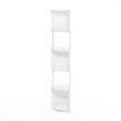 Pemberly Row 5-Tier Zigzag Corner Shelf Bookcase in Bookshelf in White