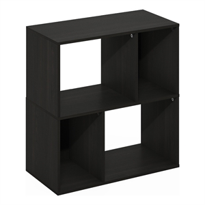 Pemberly Row 4-Cube Irregular Cubes Storage Bookcase/Bookshelf Espresso